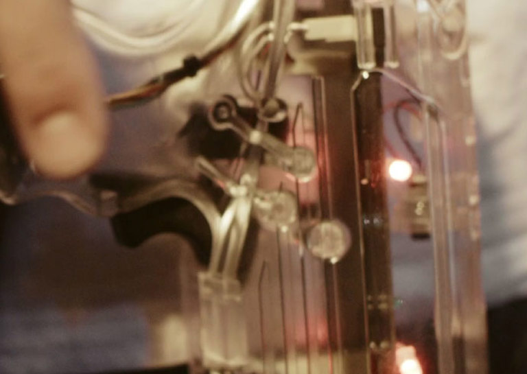 a video depicting a group of friends playing laser tag at Timezone